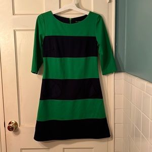 New Directions — Green & Navy Blue Dress